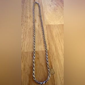 Stainless Steel Rope Chain 18” length and 1/4” wide